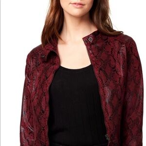 NWOT Sanctuary Denim Faux Python Moto Jacket